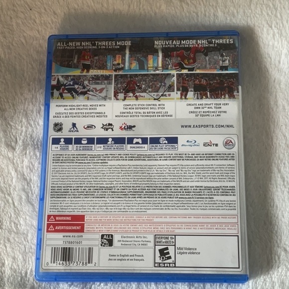 Sony PS4 NHL 18 Video Game - Blue and Red Cover - Picture 2 of 3